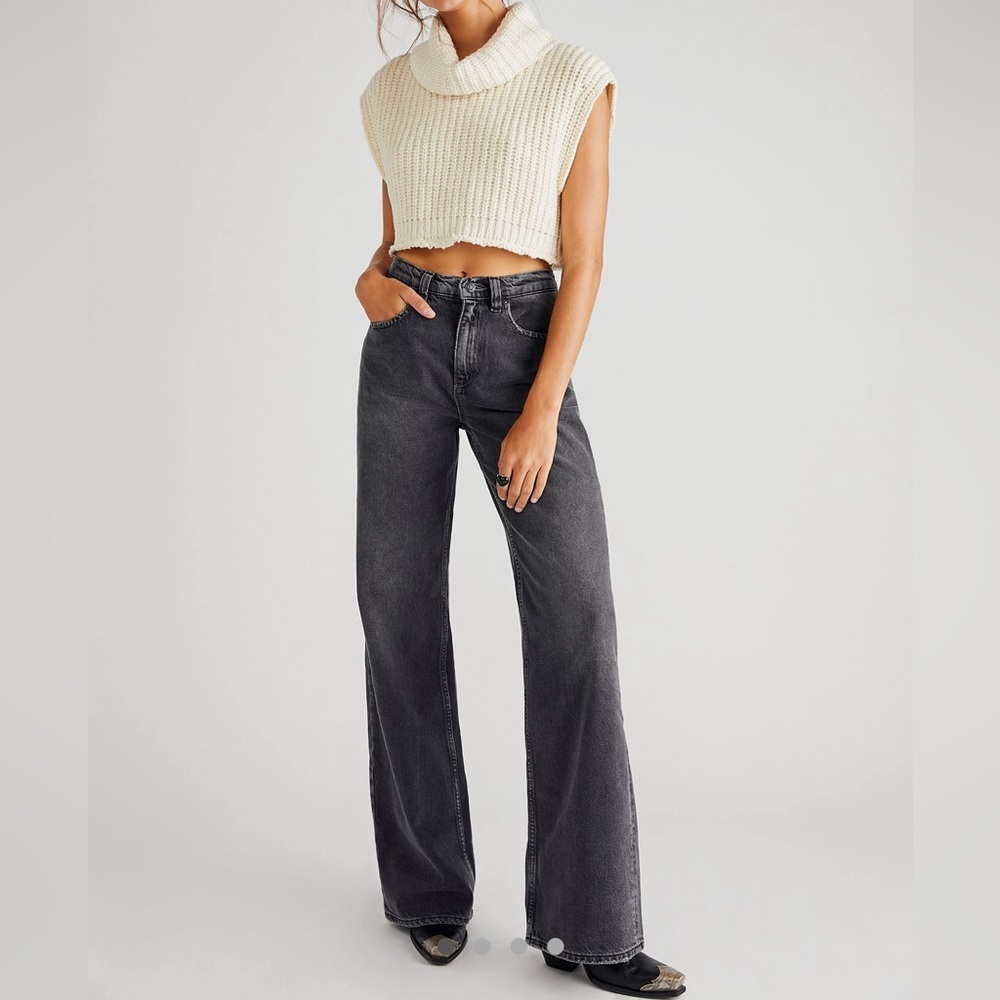 Free People Tinsley Baggy Straight Leg Jeans Size 28
